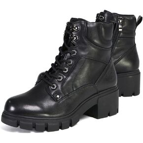 Milwaukee Leather MBL9447 Women's ‘Garter’ Premium Black Leather Lace-Up Fashion Motorcycle Boots