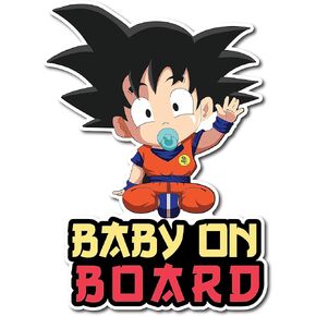 Shop A Thing, Baby on Board Anime Sticker - Baby Decal Stickers for Car - Cute Baby Boy on Board Sticker Baby on Board Sticker for Car Sticker for Little Baby’s Cute Cartoon Sticker for Baby (ST -027)