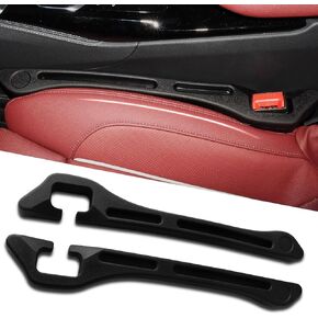 xiaoniu Car Seat Gap Filler Set of 2, Soft Foam Multifunctional Seat Gap Fillers with Seat Belt Holes, Universal Fit Car SUV Truck Gap Between The Seat and Console Stop Things Dropping