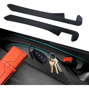 ONISMEZ 2pack حشو فجوات مقعد السيارة، حشو الفجوة لمقعد السيارة، حشو فجوات مقعد السيارة من الجلد الفاخر، إيقاف العناصر من السقوط في Crac، عالمي لسيارة الدفع الرباعي والشاحنة (أسود) in Kuwait