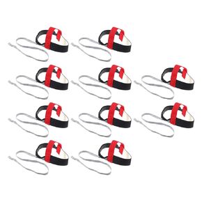 MECCANIXITY 10pcs ESD Anti Static Foot Heel Straps Anti Static Wrist Strap Band Adjustable Velcro-Type for Grounding Removing Static, Red Belt