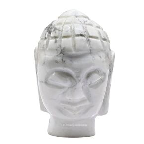 Amethyst Crystal Buddha Head Statue for Zen - Buddah Decor Statue Figurine for Meditation - Adornos Decoraciones Para Salas de Casa