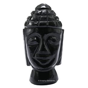 Amethyst Crystal Buddha Head Statue for Zen - Buddah Decor Statue Figurine for Meditation - Adornos Decoraciones Para Salas de Casa