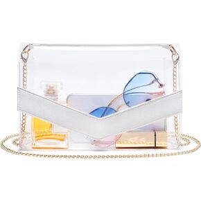 حقيبة Vorspack الشفافة معتمدة من الاستاد - محفظة شفافة لطيفة للنساء من مادة PVC الشفافة لمهرجانات الحفلات الموسيقية in Kuwait