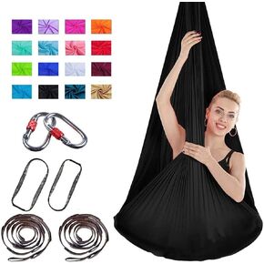 SanQing Aerial Yoga Hammock-Durable Aerial Silk for Home, Antigravity Yoga Inversion Exercises,Yoga Starter Kit for All Levels