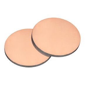 uxcell Pure Copper Sheet, 2pcs 2" x 0.1" 10 Gauge T2 Copper Metal Round Plate for Crafts, Electrical Repairs