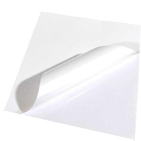 White Thin Silicone Rubber Sheets Adhesve Back 12 in x 12 in 1mm Thick (1)