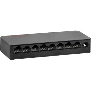 ienRon 6 Ports Ethernet Switch Unmanaged, 4 PoE Ports Gigabit+2 Ports Gigabit Uplink, Network Switch with 68W Power Supply, Ethernet Splitter |Fanless Design |Plug & Play |Wall Mount