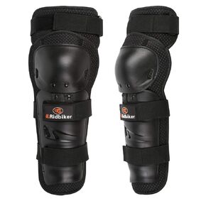 RIDBIKER Motorcycle Knee Protector,Movable Knee Shin Guard PadsAdjustable Knee Cap Pads Protector Armor for Motorcycle Cycling Racing (Black)