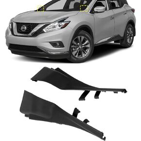 YUNHECAM Front Windshield Wiper Side Cowl Extension Fender Cover Trim for Nissan Murano 2016 2017 2018 2019 Pair Left Right Black Durability Plastic Panel Caps 2PCS
