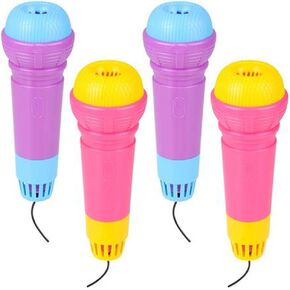 ArtCreativity Large Echo Microphones for Kids, Set of 4, Wireless Karaoke Mics for Children with Echo Effect, Durable and Lightweight Music Toys, Fun Supplies for Birthday, Picnic, BBQ, or Party