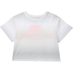 Nike Girl's Icon Gradient Futura Tee (Little Kids) Light Smoke Gray 6X Little Kid