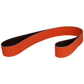 Cubitron 3M Cloth Belt 67990-case 907E, 4-1/2 in x 60 in P80 JE-Weight, 50 Per Case, Ceramic, Coating, Cut, Cutting Angle, Flute, Orange (Pack of 50)