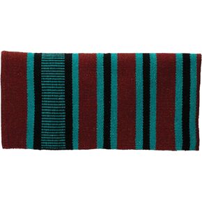 Weaver Leather Double Weave Saddle Blanket, Burgundy/Turquoise/Black, 32" x 64"