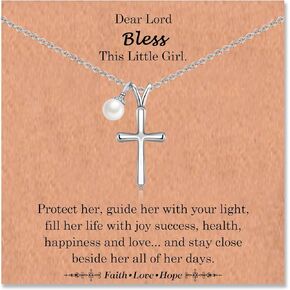 ACOGVN Cross Necklace for Girls, Easter First Communion Baptism Confirmation Gifts for Teenage Girls -Birthday Graduation Christmas Valentines Day Gifts for Her Daughter Granddaughter Niece Sister in Kuwait