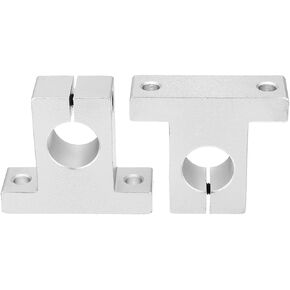 uxcell 2pcs SK25 Aluminum Linear Motion Rail Clamping Guide Support for 25mm Dia Shaft
