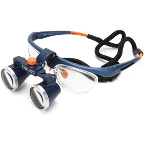 ORILAO Loupes Binocular 2.5X Magnification (420mm) Working Distance Burgundy Two-Way Adjustment Goggles