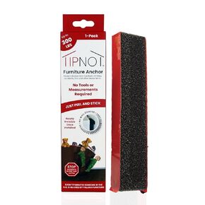 TipNot TV Anchor, No-Drill, Anti-Tip, Adhesive TV Safety Straps - Just Peel & Stick to Childproof and Babyproof Your Home 4-Pack
