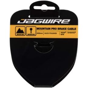 Jagwire MTB Pro Polished Stainless Steel Brake Cable 1.5 x 2000 mm - RAM/Shimano 94PS2000 - Unisex Adult, Grey