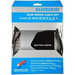Shimano Spares Road Brake Cable Set, Polymer Coated Stainless Steel Inners, Black N/A Black