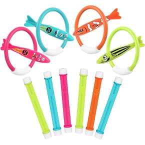 Korlon Tec Pool Toys for Kids Ages 4-8 8-12, Underwater Summer Pool Diving Toys Set Games, Training Dive Swim Water Toys for Boys Girls Adults