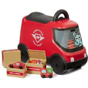 Radio Flyer Delivery Van Ride On Toy for Kids, Red Toddler Ride on Toy for Ages 2+