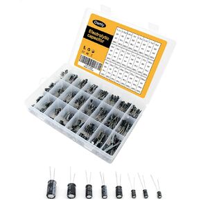 500 قطعة 24 قيمة مكثف كهربائيًا مجموعة متنوعة 10 فولت/16 فولت/25 فولت/50 فولت نطاق 0.1 فائق التوهج-1000 فائق التوهج، طقم مكثف كهربائي من الألومنيوم يتضمن 10 فائق التوهج 100 فائق التوهج 220 فائق التوهج 470 فائق التوهج والمزيد من المكثفات الإلكتروليتية المت in Kuwait