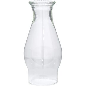 B&P Lamp Glass Beaded Top Replacement Oil or Kerosene Lamp Chimney, 8-1/4 Inches, Clear