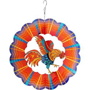 Mandala Wind Spinners, 3D Metal Wind Spinners Outdoor for Yard and Garden,12inch Stainless Steel Hanging Wind Spinners, Kinetic Yard Art Garden Decor Ornament Gifts