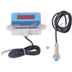 Motor Tachometer LED Digital Display RPM Speed Meter Sensor IP68 Waterproof DC 8V to 24V