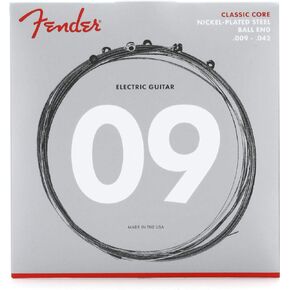 Fender Classic Core Electric Guitar Strings, Nickel Plated Steel, Ball End, 255L .009-.042