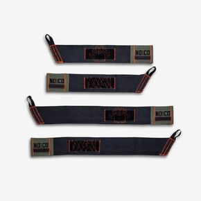 NoCo Wrist Wraps - Premium Heavy Duty Wrist Support - Velcro Thumb Loop - Double or Triple Wrap - Best Wraps for Weightlifting, Bodybuilding, Powerlifting, Strength Training, Bench Pressing