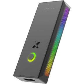 HIDIZS XO Headphone Amplifier Portable Dac Dongle, USB-C Adapter, RGB LED, MQA 16X, Single-Ended 3.5mm/Balanced 2.5mm, Support Windows/Mac/Lighting/Android/iOS
