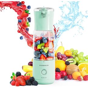 Portable Blender, Personal Blender for Shakes and Smoothies, Fresh Juice Mini Fast Blender on the go with 6 Blades, Rechargable Single Blender BPA Free for Sport, Kitchen, Travel
