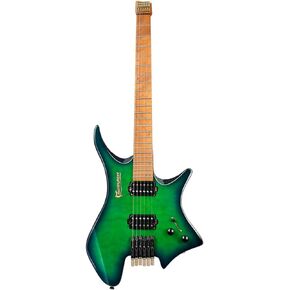 Headless Electric Guitar, Full Size Beginner Electric Guitar Kit, HH Pickup Solid Body Electric Guitar, Guitar Starter Set with Gig Bag and Accessories,Right Solid-Body Electric Guitar in Saudi Arabia