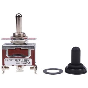 Lesurey Toggle Switch Heavy Duty w/Waterproof Boot 20A 125V KN3C-123AA Momentary SPDT ON-Off-ON Compatible with Automotive Boat Auto Air Train