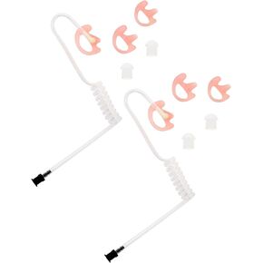 commountain Clear Acoustic Tube for Two Way Radio Earpieces and Headset; Skin Friendly&UV Resistant TPU Coil Tube; Compatible with Motorola Earpieces, Commountain Earpiece and more; Fit for Left Ear