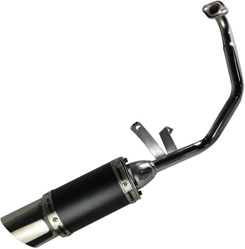 أنبوب كاتم صوت عادم قصير الأداء من Neeknn Moto من الفولاذ الأسود لسكوتر GY6 150cc رباعي الأشواط، E38DXK-BK in Kuwait