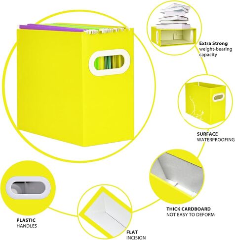 Cardboard Hanging File Organizer, 6 Pack, White, Letter Size, Portable, Durable, Reusable, Office/School/Home in Saudi Arabia
