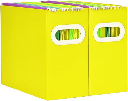 Cardboard Hanging File Organizer, 6 Pack, White, Letter Size, Portable, Durable, Reusable, Office/School/Home in Saudi Arabia