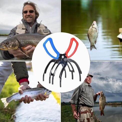 Yeria Fish Grapper Tool,Multifunctional Anti-Slip Fish Claw Gripper,Metal Fishing Pliers,Fish Culling System Fish Holder,3 Claw Fish Gripper,Fish Grippers for Fishing,Fishing Tool in Saudi Arabia