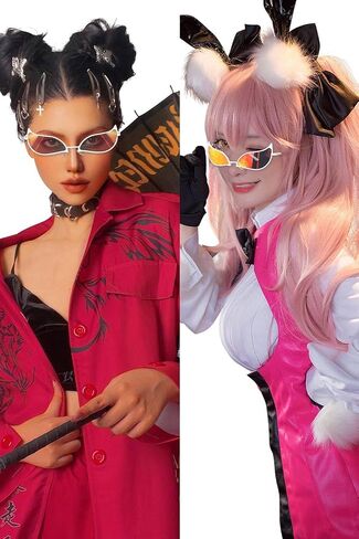 Hahomin Anime Glasses Cosplay النظارات الشمسية الملونة معكوسة زي الهالوين in Saudi Arabia