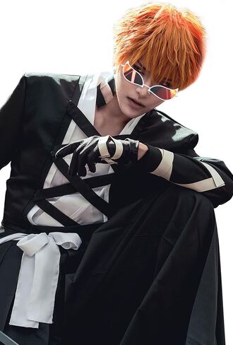 Hahomin Anime Glasses Cosplay النظارات الشمسية الملونة معكوسة زي الهالوين in Saudi Arabia