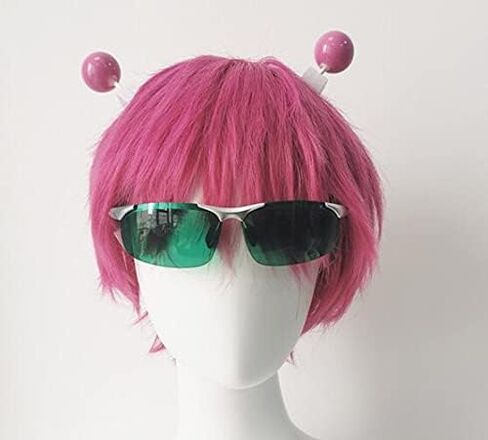 Tugia Saiki K Cosplay Glasses، Anime Saiki K Cosplay Green Lens زي الملحقات in Kuwait