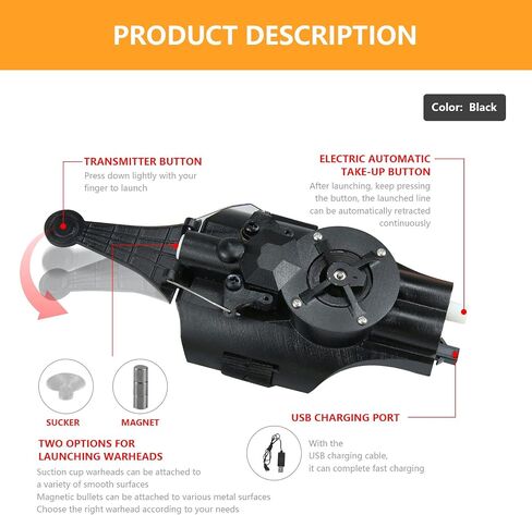 Spider Web Shooters Toy for Kids - Cool Gadgets Stuff Fun Superhero Role-Play Toys for Boys Men Birthday Halloween Christmas Gift (Black) in Saudi Arabia