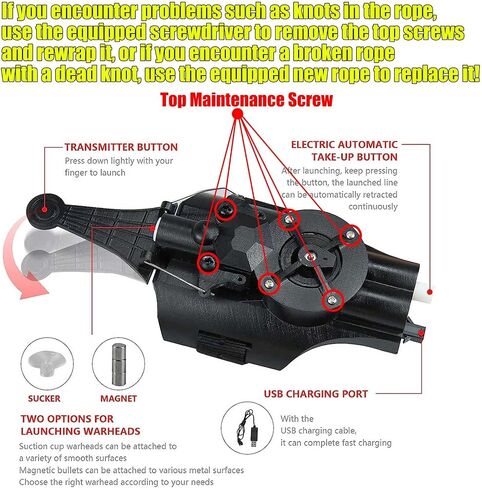 Spider Web Shooters Toy for Kids - Cool Gadgets Stuff Fun Superhero Role-Play Toys for Boys Men Birthday Halloween Christmas Gift (Black) in Saudi Arabia
