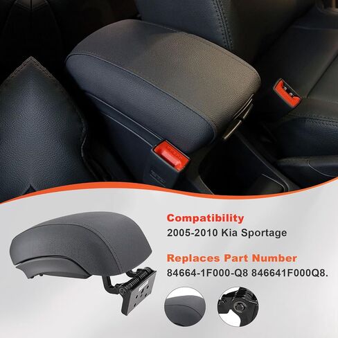 مجموعة وحدة التحكم بمسند الذراع من Tivora باللون الأسود متوافقة مع 2005-2010 Kia Sportage استبدال 84664-1F000-Q8 846641F000Q8 in Saudi Arabia