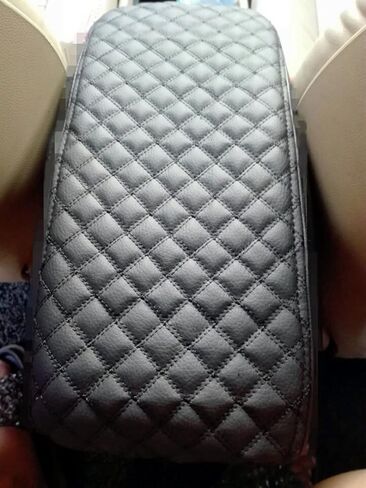 غطاء مسند ذراع مركزي من الجلد الأسود من Ezzy Auto غطاء حماية للبشرة لسيارة Honda Civic in Kuwait