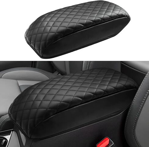 INTGET Center Console Armrest Cover for Subaru Ascent Accessories 2019-2024 2020 2021 2022 2023 Car Leather Middle Arm Rest Box Lid Seat Cover Protector Cushion(Black with Cushion, 2019+) in Saudi Arabia