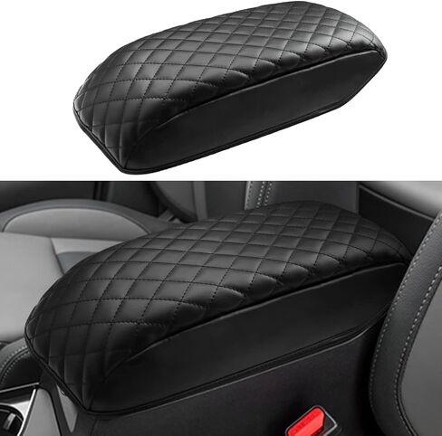 INTGET Center Console Armrest Cover for Subaru Ascent Accessories 2019-2024 2020 2021 2022 2023 Car Leather Middle Arm Rest Box Lid Seat Cover Protector Cushion(Black with Cushion, 2019+) in Saudi Arabia